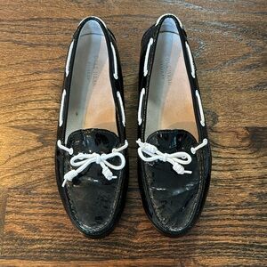 COLE HAAN Black Patent Leather Driving Shoes